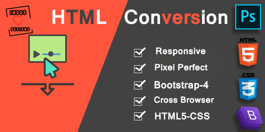 convert psd to html