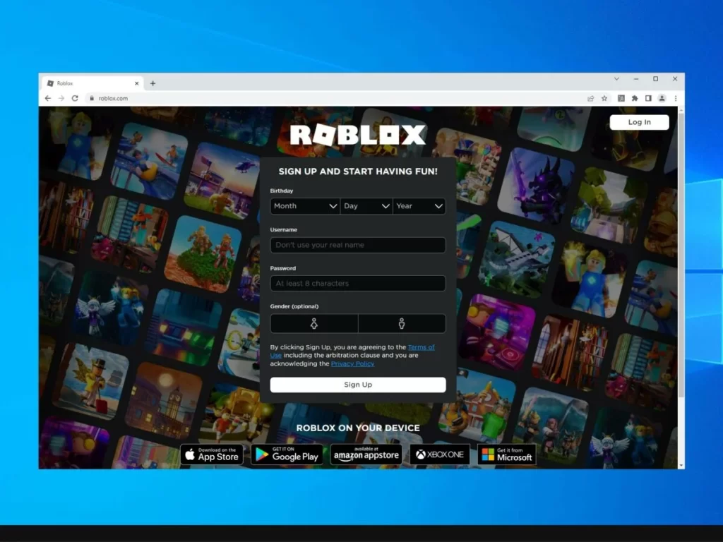 Playing Roblox in a Web Browser